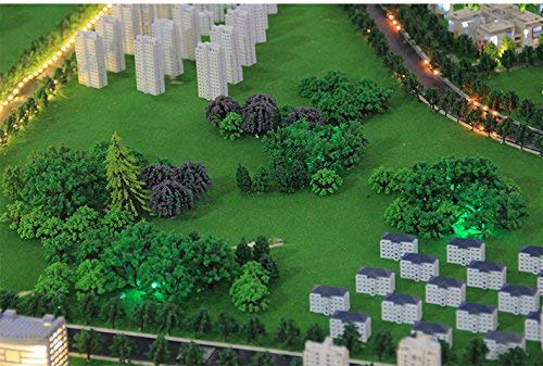 BAENRCY 32pcs 0.79-6.30inch Mixed Model Trees Accessories Model Train Scenery Architecture Trees Model Scenery with No Stands(Colorful)