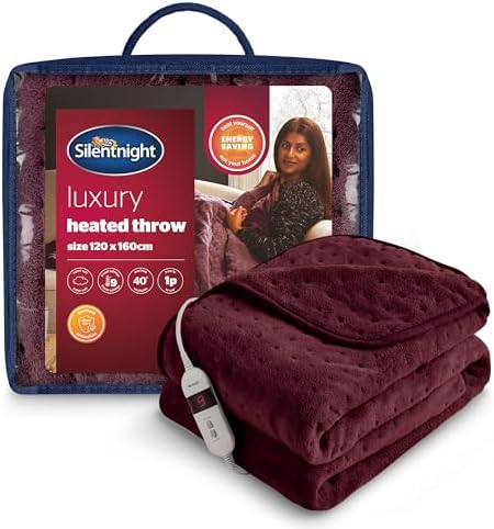 Silentnight Comfort Control Heated Throw Blanket - Luxury Fleece ...