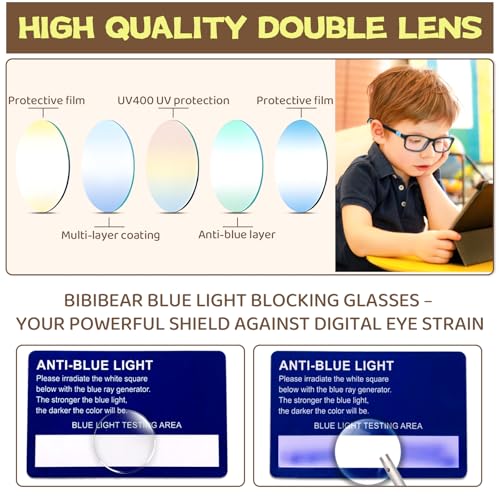 Image of Bluelight Kids Glasses, Unbreakable TR90 Frame for New Year Gifts - 360 Flexible, Lightweight & Safe Eyeglasses