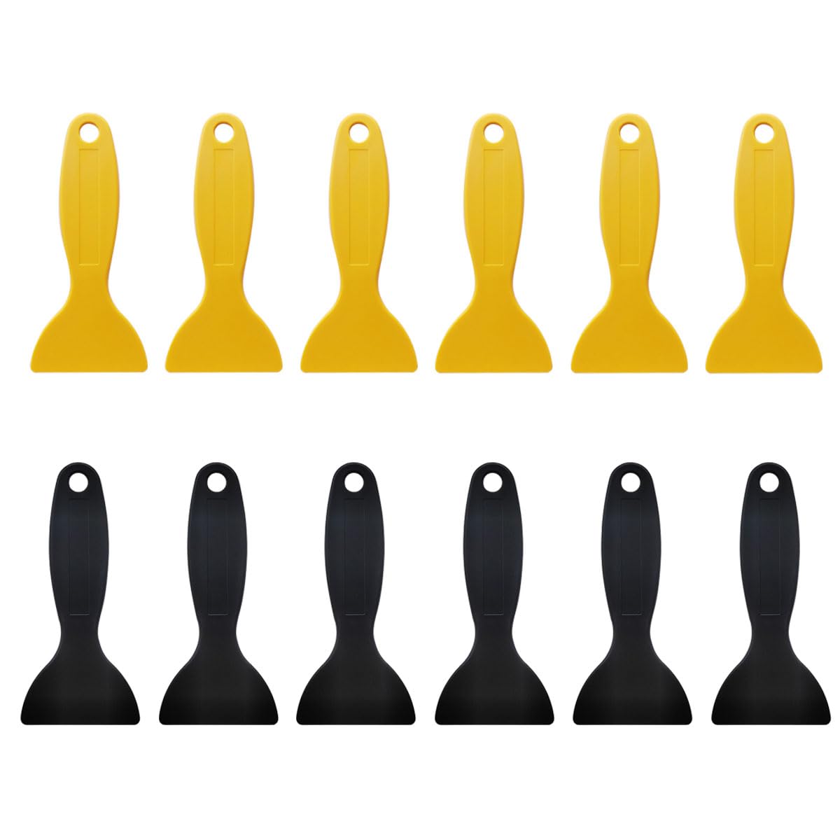 12 pcs Flexible Resin Scraper, Plastic Spatula Putty Knife, Air Bubble Remover, Sticker Installation Tool for Remove Stickers Labels and Wallpaper(