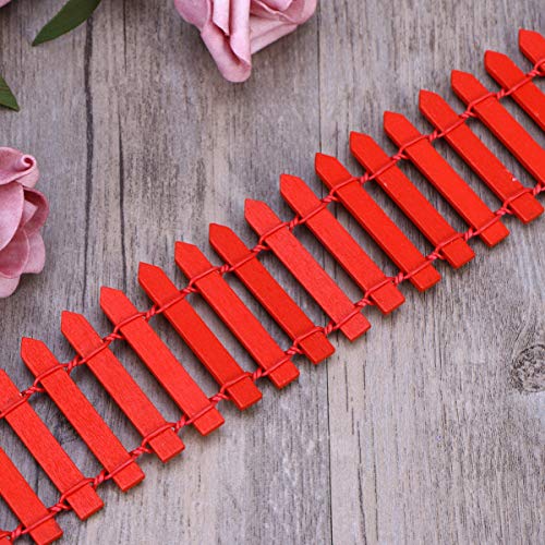 UPKOCH 100Cm X 5Cm Mini Cerca de Madeira Brinquedos para Cerca de Jardim Painéis de Fada para Cerca