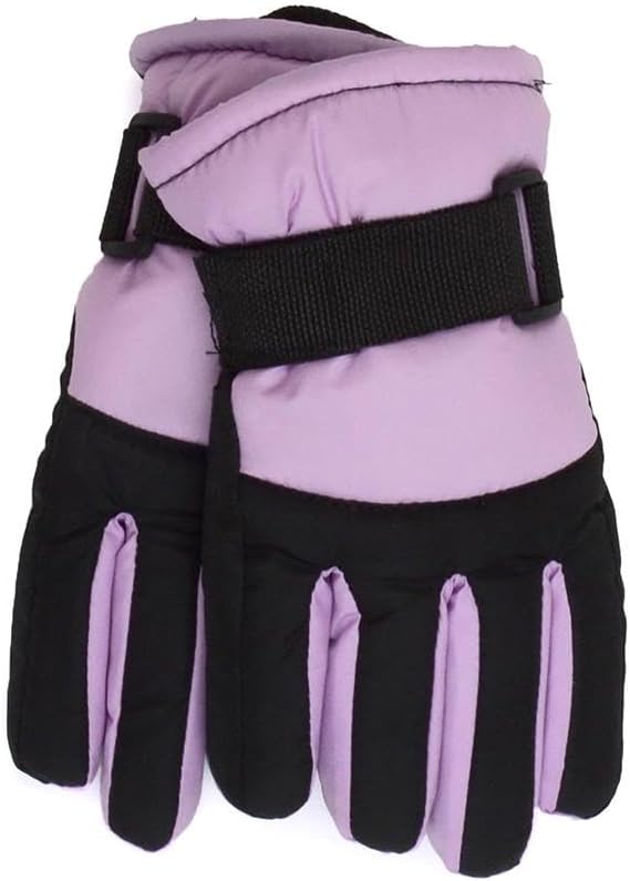 A2Z 4 Kids Girls Ski Snowboarding Winter Gloves Windproof Outdoor Sports Thermal Fleece Lined Ski Snow Gloves Palm/Thumb Grips Riding Gloves With Adjustable Wrist Strap Mittens 6-13 years