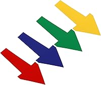 Vista 1 de PATIKIL Adhesivo de flecha de 12 x 6 pulgadas, 24 piezas de PVC removibles autoadhesivas impermeables para piso, letrero de flecha