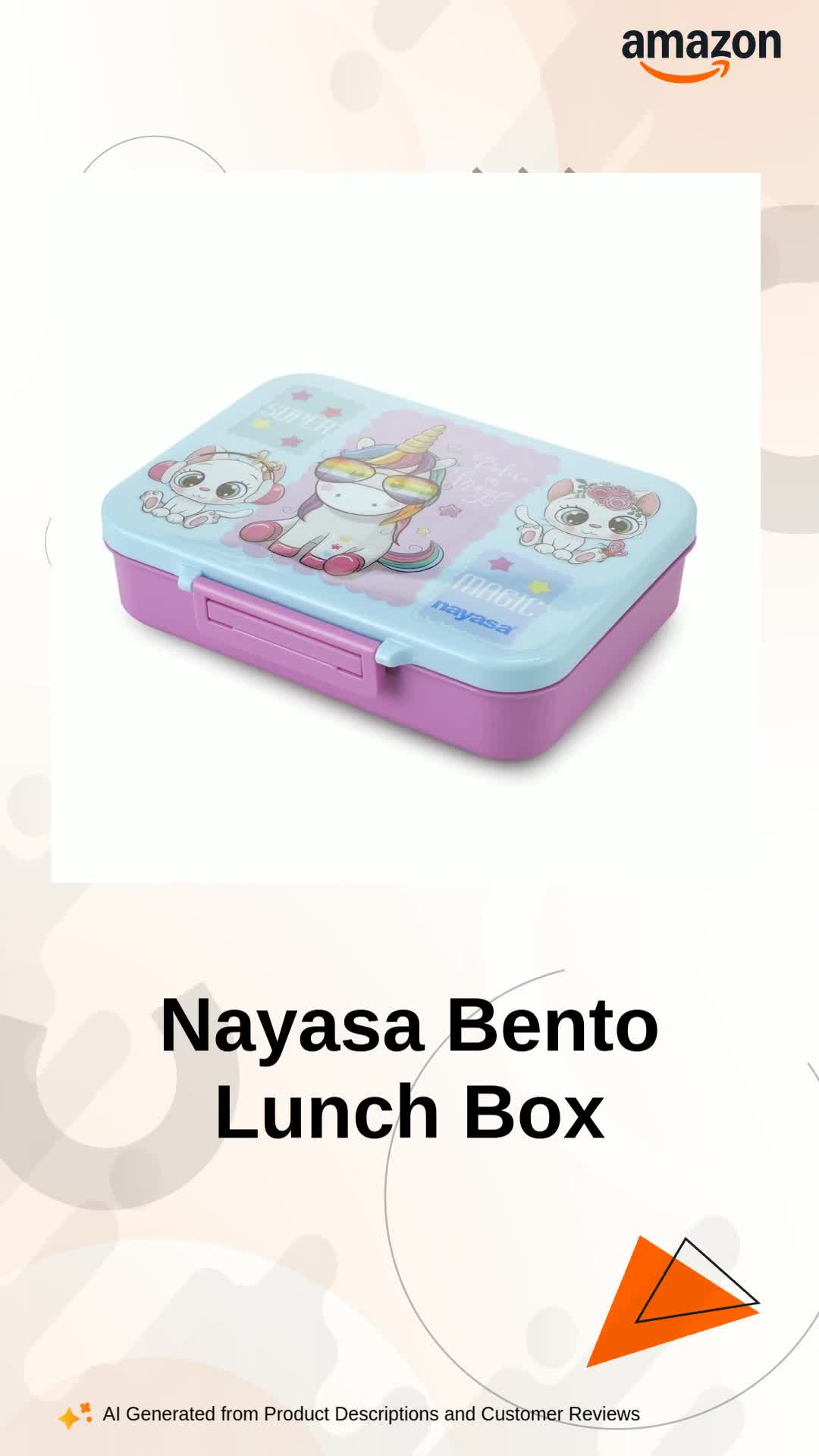 Buy Nayasa Bento 4 Compartment BPA-Free Plastic Lunch Box for Kids