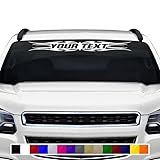 Sticky Creations Design #113 Custom Text Personalized Customized Letters Name Tribal Flame Windshield Decal Sticker Vinyl Graphic Rear Back Window Banner Car Truck SUV Vehicle Boat Trailer 36'x4.25'+