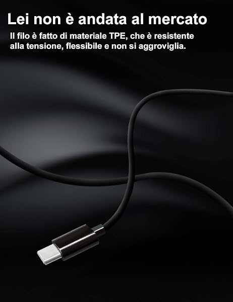 MAS CARNEY Cuffie con Filo Tipo C TH9, Auricolari In-Ear con Filo e Mic Auricolari USB C per Samsung Galaxy A16 A17 A26 A36 A53 A56 5G A35 Z Fold7 6 5 Flip S25 S24 S23 S22 S21 Ultra FE iPhone 17 15 16 - 5