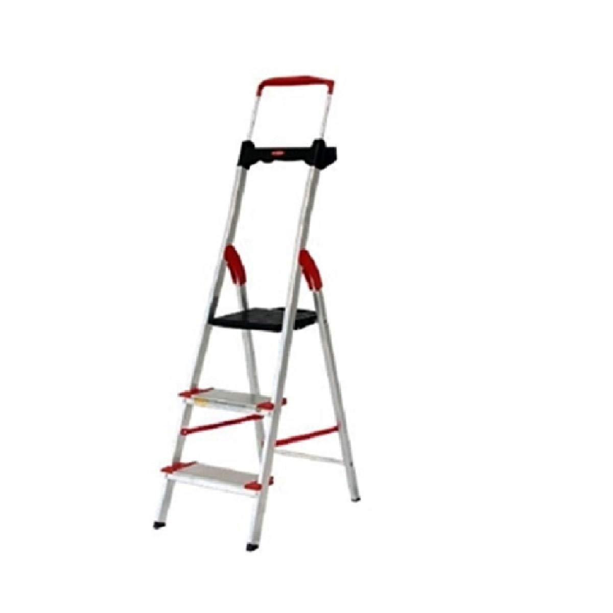 Escada Dobravel 3 Degraus Confort em Aluminio Alumasa 150 kg de Capacidade