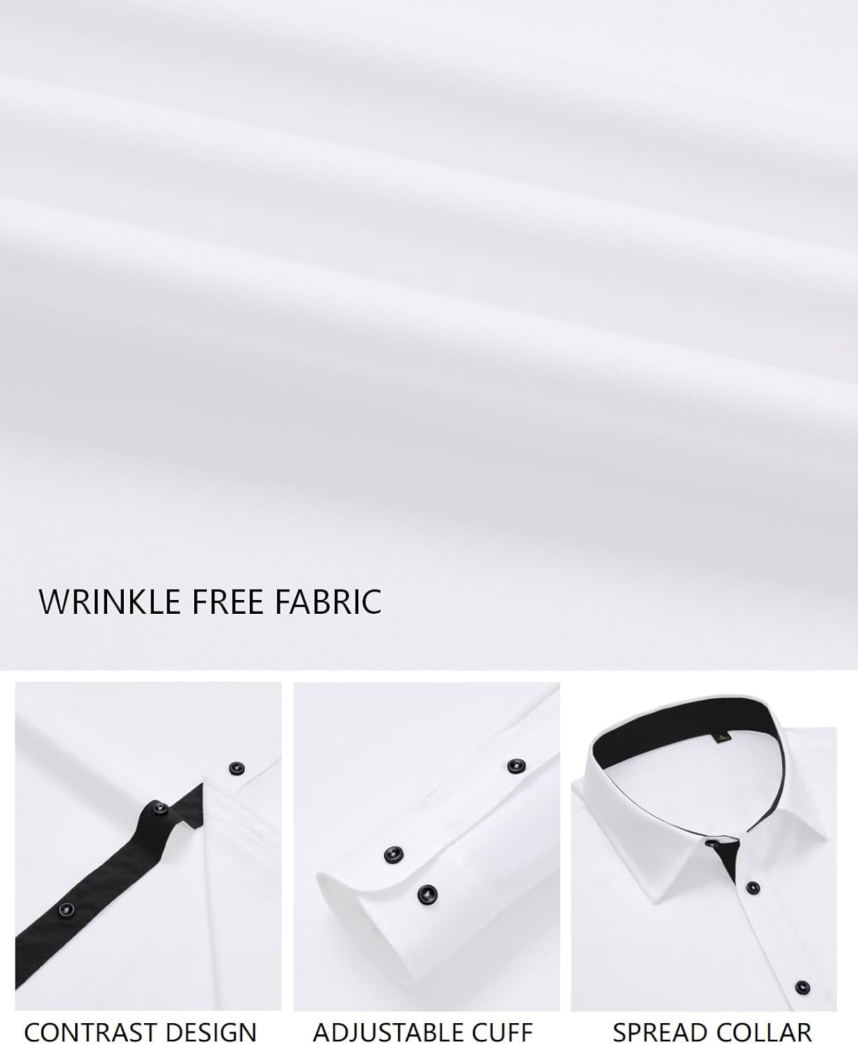 Lion Nardo Mens Dress Shirts Long Sleeve Wrinkle Free Untucked Button Down Business Casual Shirts for Men Stretch - Image 6