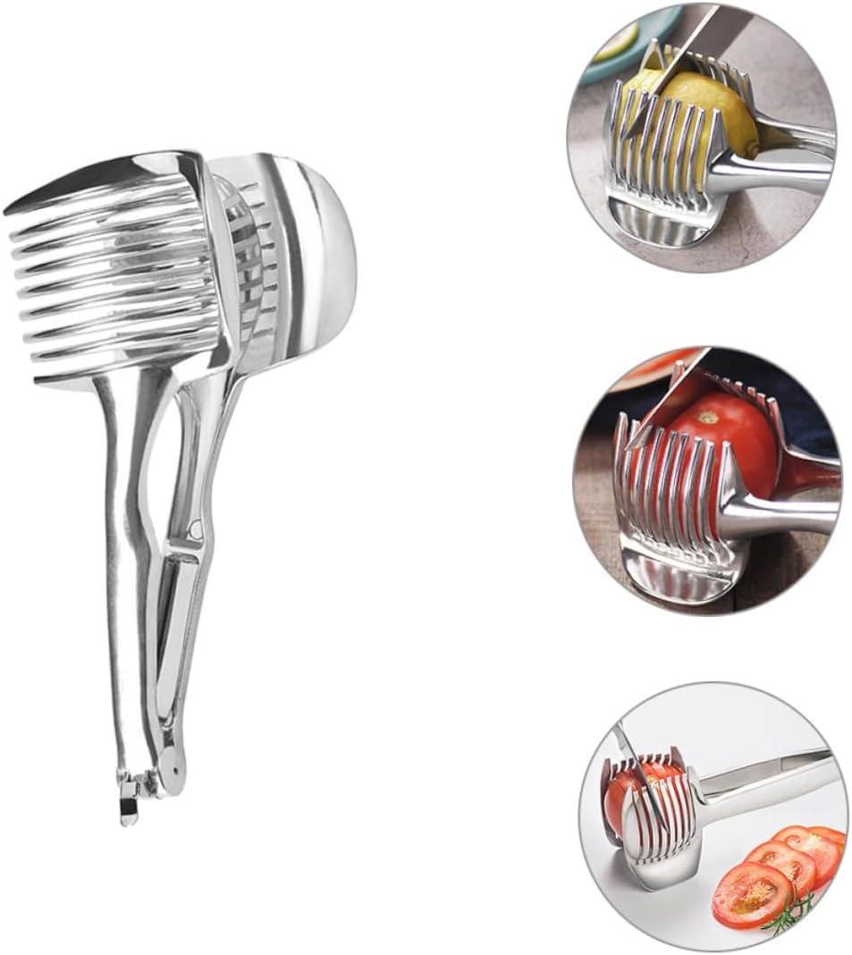 Stainless Steel Tomato and Lemon Slicer Professional Fruit Cutter for Quick Vegetable Preparation Kitchen Tool for Eggs Strawberries and More
