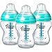 Tommee Tippee Advanced Anti-Colic Baby Bottle Feeding Set, Heat Sensing Technology, Breast-like Nipple, BPA-Free - 9 ounce, 3 Count