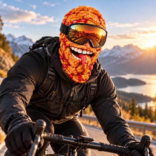 2D Funny Food Knit Balaclava for Adults, Warm Full-Face Ski Mask，#C - image 2