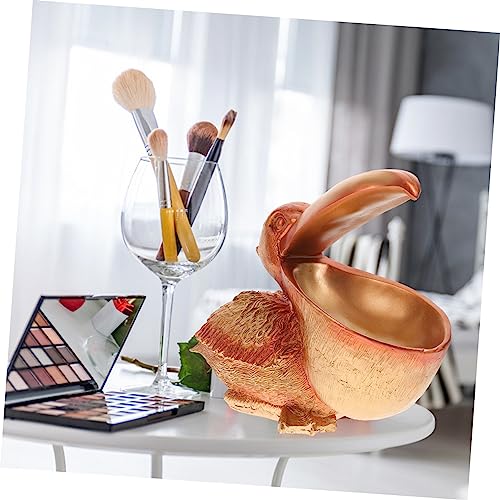minkissy Vogel Statue Skulptur Schlüssel Behälter Dekorative Schale Geschenkebox Schmuck Box Aufbewahrungsbox Tischdekoration für Zuhause Desktop Ornament