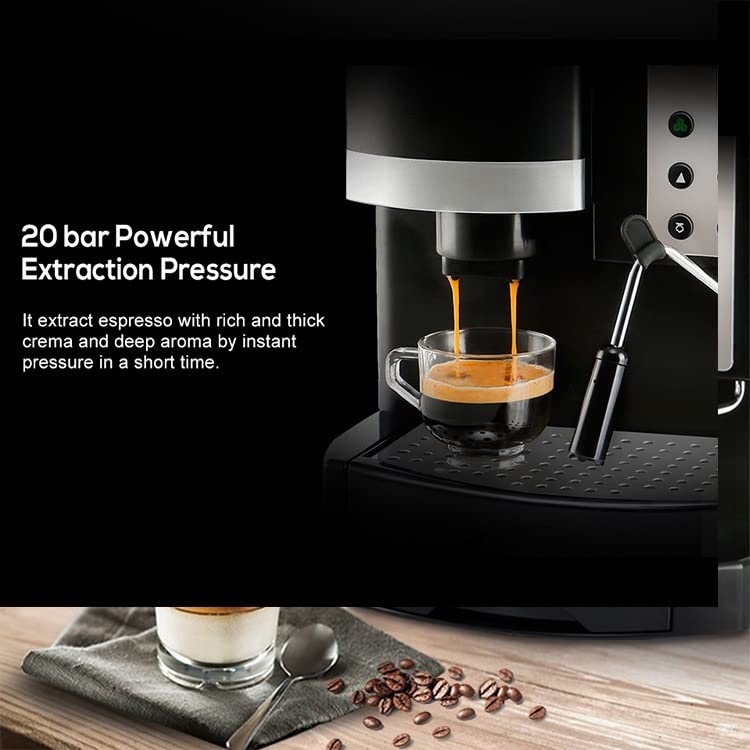 GLJTUO Home Automatische Kaffeemaschine Schleifpumpe Brauen Einteiliges Latte Italian Amen Dampfmilchaufschäumer – Bild 7