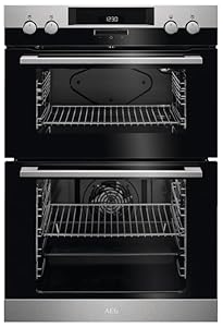 AEG DEK431010M 6000 Series Built-in Double Electric Oven – SurroundCook Technology, Clean Enamel Interior, Stainless Steel Finish