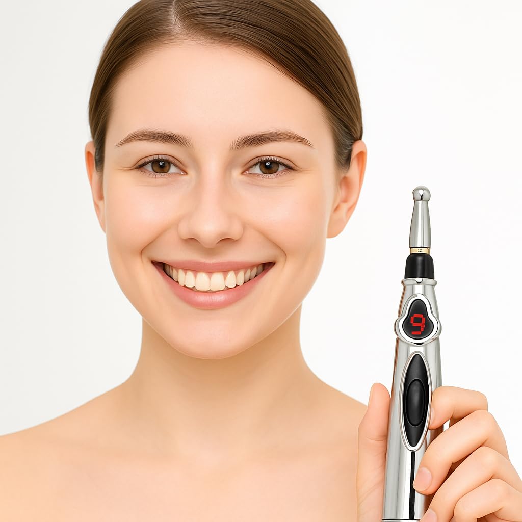 NEURAVA Impuls-Stift Elektronischer Akupunkturstift 5 in 1, tragbarer Meridian-Massagestift zur Schmerzlinderung und Muskelheilung