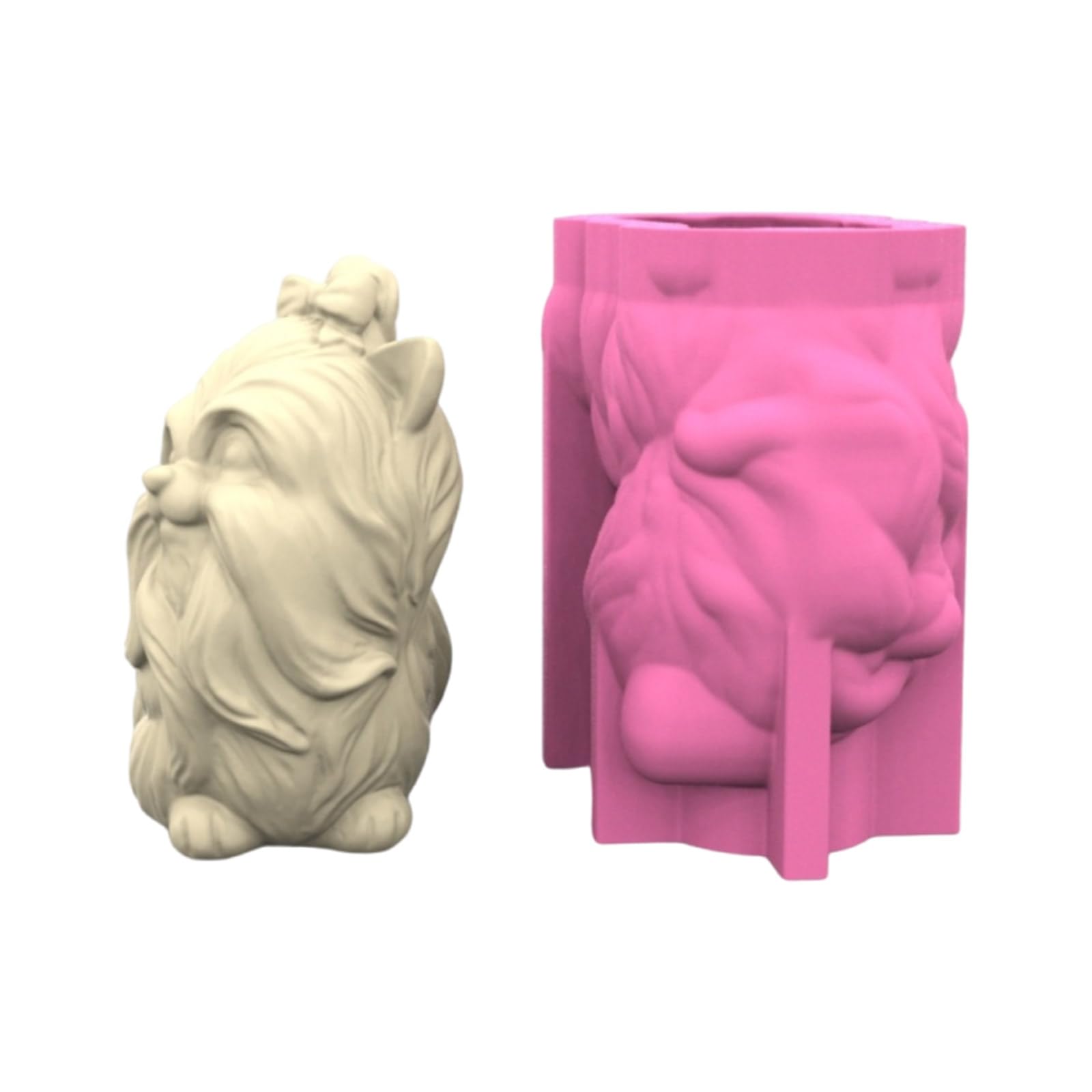 Moule silicone pot de fleur chien pour le modelage et bricolage DIY