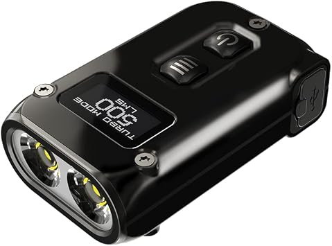 Nitecore TINI-2 SS Stainless Steel Dual-Core USB-C Rechargeable LED Keychain Light - 500 Lumens