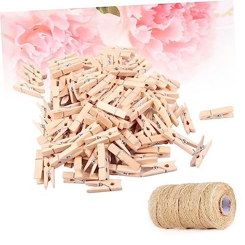 PRETYZOOM 100 Unidades pregador de roupa madeira prendedor de roupa madeira pegador de roupa madeira