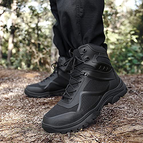 hongrenamz Mens Waterproof Shoes Lightweight Hiking Boots Walking Boots Travelling Mesh Rubber Outsole Running Shoes2