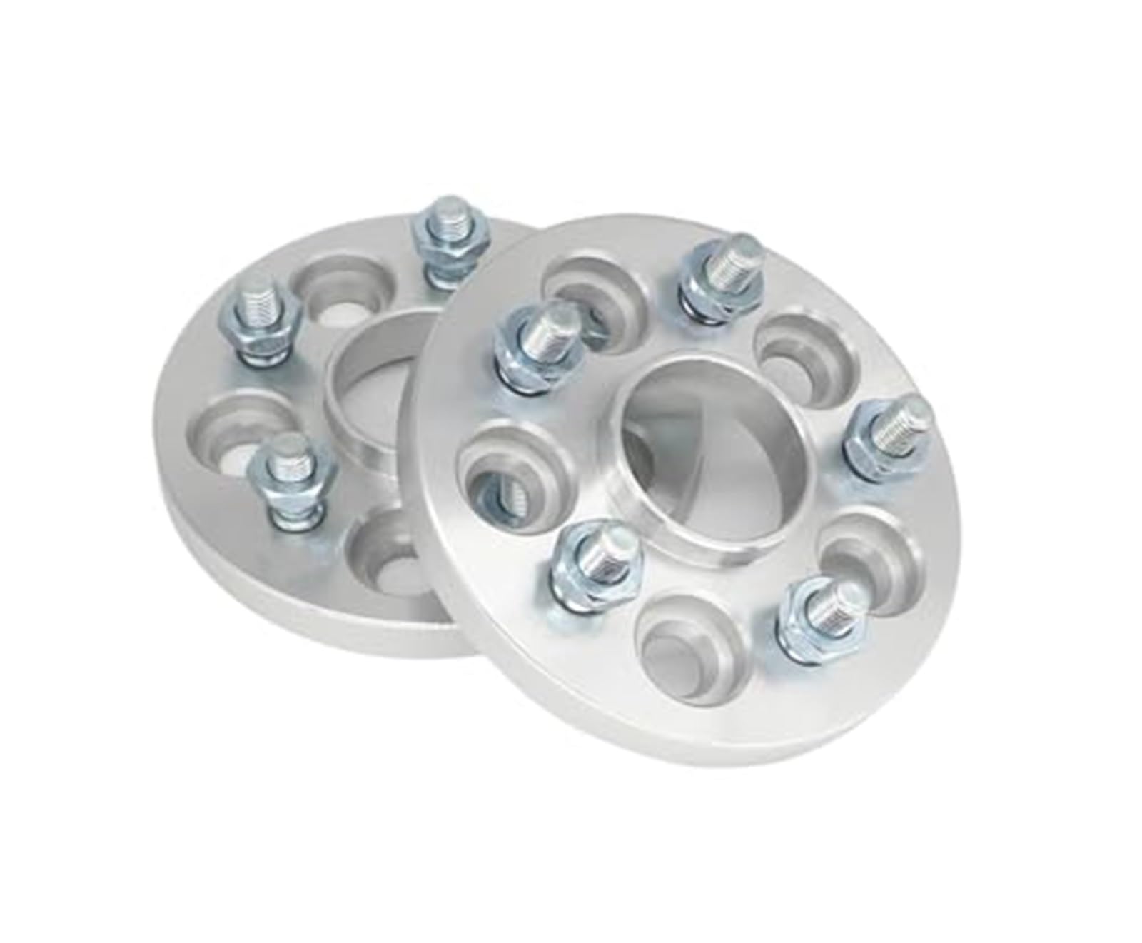 Dystanse 2 szt. 38 mm 44 mm Pcd 5x100 Cb 56,1 mm Adapter dystansu koła 5 Lug aluminiowy dystans koła podkładki do felg samochodowych Dystans do kół samochodowych(BLACK 44mm)