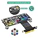 3 in 1 Combo M.2(NGFF) NVME M-Key SSD to PCI- E 4X Extension Cable with Cooling Fan and Automatic Discoloration LED