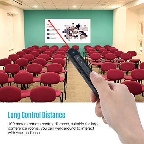 yeacher 2.4 ghz sem fio powerpoint apresentador apresentação ponteiro ppt clicker com receptor usb 1