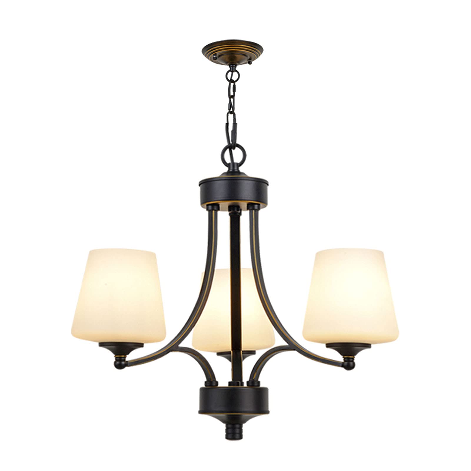 Lustre de salon américain E27 pour grand espace sombre - 8