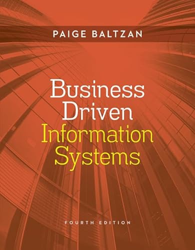 LOOSE LEAF BUSINESS DRIVEN INFORMATION SYSTEMS