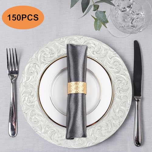 150 placas cargadoras redondas de plástico de 13 pulgadas miniatura 4