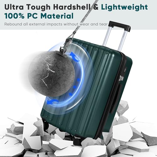 Valise soute rigide extensible 77cm SHOWKOO légère avec 4 roulettes multidirectionnelles