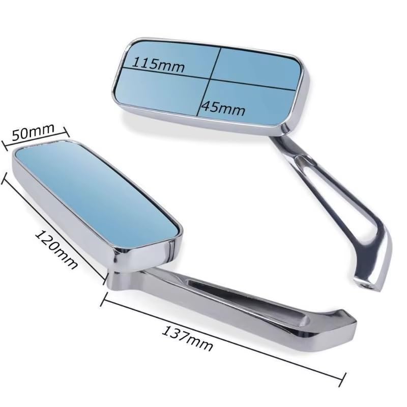 Accesorios de espejo modificador cromado con anclaje universal 8/10mm para Dyna Softail 4