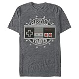 Nintendo Classically Trained Mens Graphic T Shirt Charcoal Heather Large