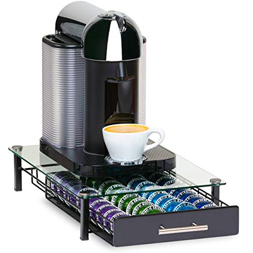 Nook & Niche brand Premium Stand for Nespresso Vertuo coffeemakers and pods - Solid iron, stainless, and tempered glass by Nook & Niche - Image 4