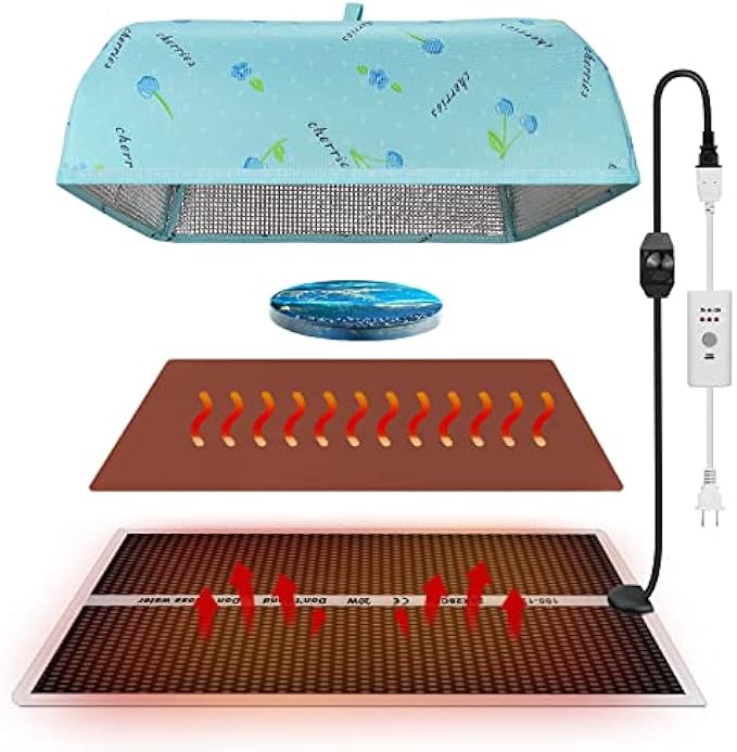 Resin Heating Mat with Timer and Lid - Epoxy Resin Fast Curing Machine, Dryer, Silicone Mold Heating Mat