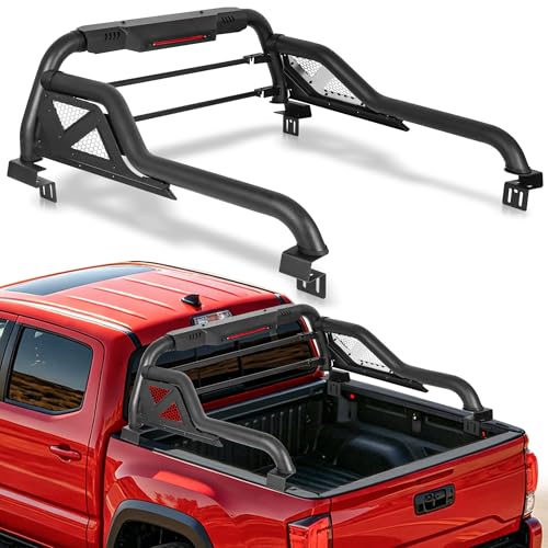 Image of MONOKING Truck Roll Bar Mid Size with Brake Light, Sport Chase Bar for Dakota, Canyon, Ranger, Colordo, Frontier, Gladiator Tacoma 2007-2026-Off-Road Overlanding Work Hauling | Truck Enthusiasts