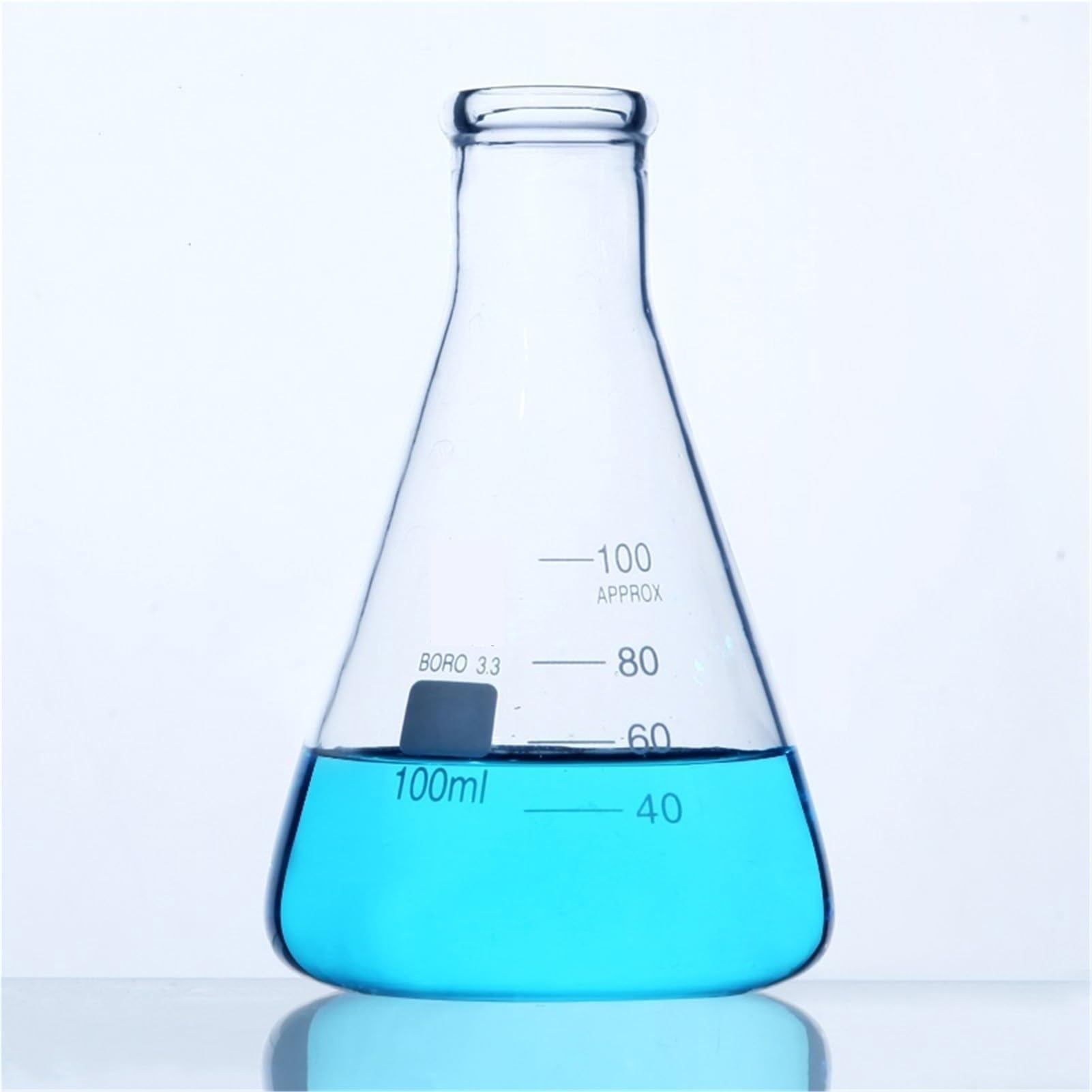 Matraz Erlenmeyer Graduado de Borosilicato, 2 Piezas/Paquete de matraces cónicos de Vidrio Espesado, matraz Erlenmeyer de borosilicato for Laboratorio, Equipo de Laboratorio(1000mL)