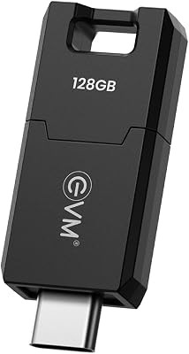 128GB EnC Type C Flash Drive USB 3.2 Gen 1-120MB/s Read Speed, 50MB/s Write Speed, Compact Design - 10-Year Warranty (ENC/128GB)