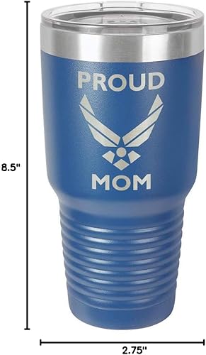 Miniatura 9 de PROUD AIR FORCE MOM BLUE Vaso de bebida de 30 oz con pajita  Taza de viaje grabada con láser con citas divertidas  Comparar con Yeti Rambler  Idea