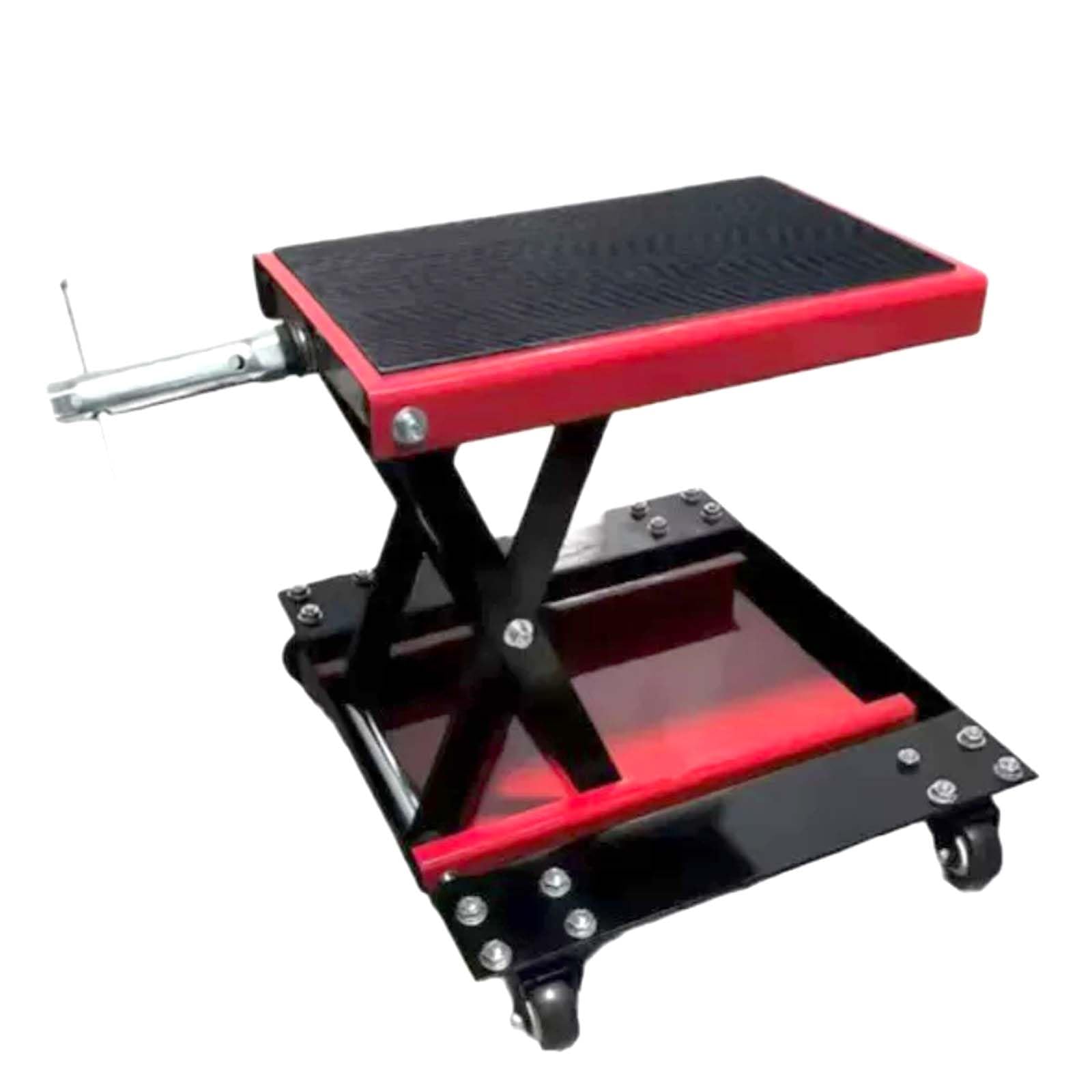 Sollevatore idraulico professionale per moto da 500 kg, elevatore elettrico / manuale per moto da cross | Altezza regolabile per riparazione e manutenzione