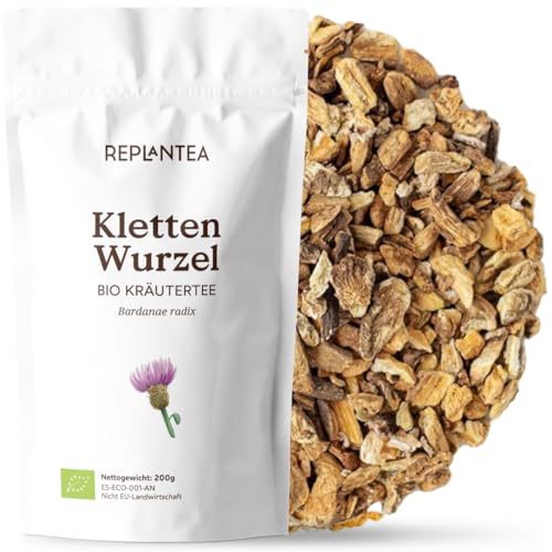 BIO Klettenwurzel Tee Lose 200g | Wurzel Geschnitten für Reine Haut | Detox, Entschlackung & Blutreinigung | Traditioneller Heiltee (ca. 100 Tassen)