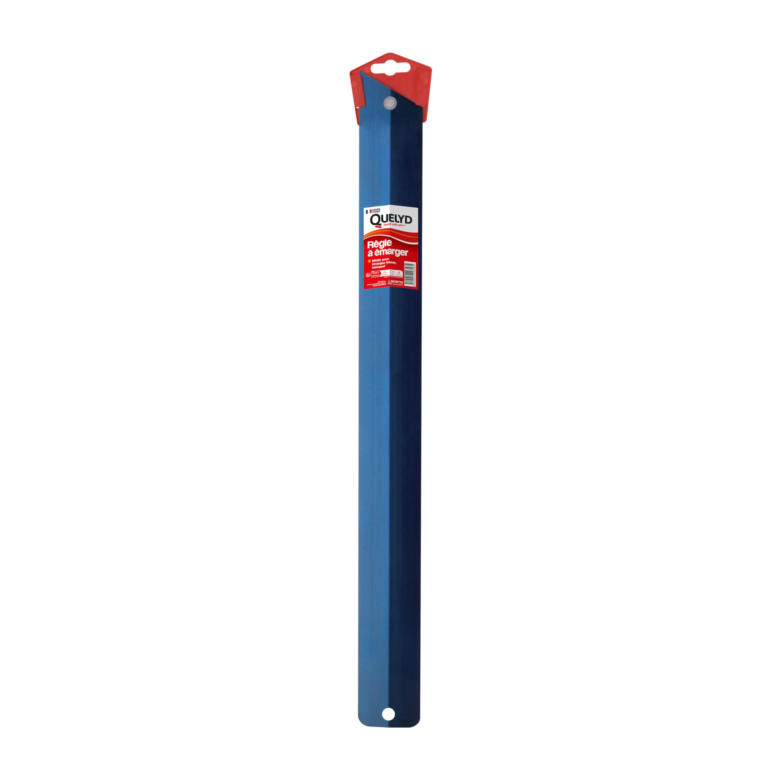 Quelyd - Règle A Emarger - Découpe Des Lés De Papiers Peints - 60cm - Acier Bleui