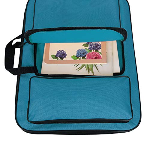 Image of haozaikeji A3 Artist Portfolio Carry Case Bag Portable Waterproof Canvas Shoulder Bag Painting Pad Backpack for Sketching Painting Art Supplies with Shoulder Straps & Carry Handle