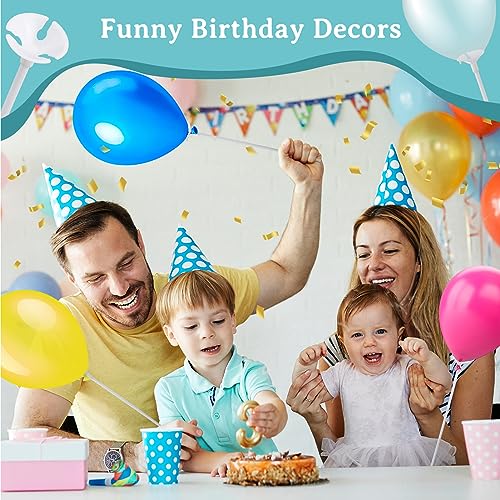Image of PP OPOUNT 320 PCS Balloon Sticks, 12.6 inches Plastic Balloons Sticks | Balloon Holders for Anniversary, Wedding, Birthday, Party Decoration, BalloonSticks with Bases, Balloon Sticks with Cups