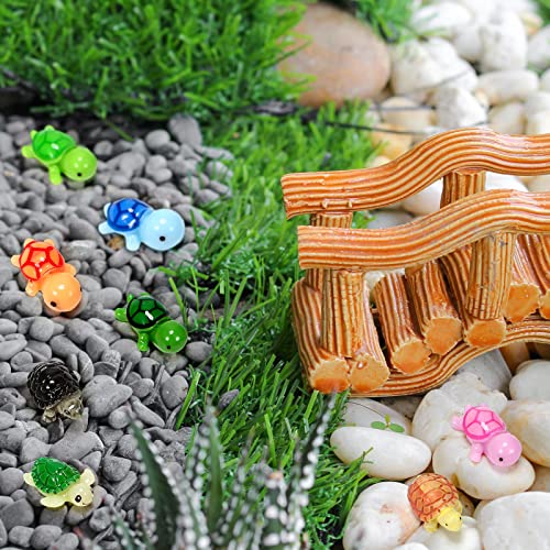 40 Pcs Miniature Turtle Figurines Resin Mini Turtle Statue Tiny Sea Turtles Fairy Accessories For Ocean Animal Landscape Diy Cupcake Cake Toppers Home Garden Terrarium Birthday Party Decorations #TOP5
