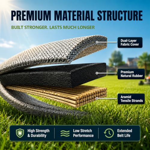 Image of 1-633127 Deck Belt 5 /8 inchx146 inch for Exmark 633127 Aramid Cord | Replacement for Exmark Lazer Z 60 Inch SL, XS, XP, DS, AS, X, E, S Series Mowers