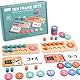 Montessori Spielzeug Mathe, Zahlen Lernen Holzspielzeug, Zählen Lernspielzeug, Steckspiel Motorikspielzeug Pädagogisches Mathe Spielzeug für Kinder ab 3 4 5 6 Jahre, Geschenk für Jungen Mädchen