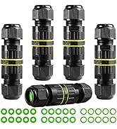 5-Pack IP68 Waterproof 2 Way 3-Core Junction Box Electrical Cable