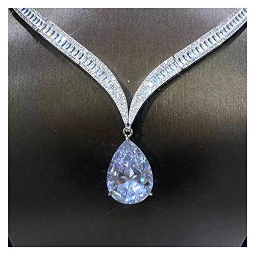 Collar de gota con circonitas para mujer set de 2 piezas elegante 2