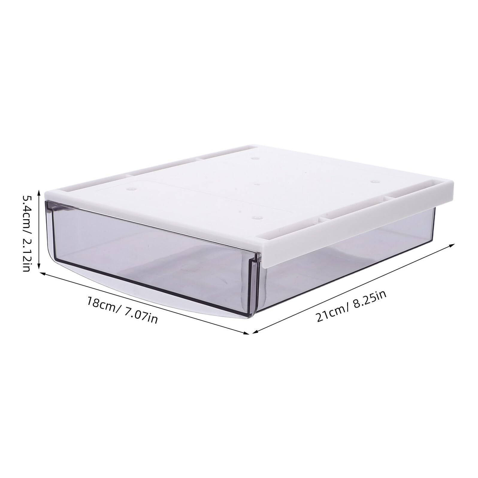 Contenitori portaoggetti in plastica, cassetto organizer da scrivania, vassoio autoadesivo estraibile for, scatola nascosta nera, organizzazione cancelleria e spazio di lavoro