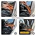 TOOENJOY Universal Fit Car Door Step, Foldable Roof Rack Door Step Up on Door Latch, Both Feet Stand Pedal Ladder, Easy Access to Rooftop for Most Car, SUV, Truck, Max Load 400 lbs(Orange